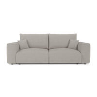 SCHLAFSOFA mit Stauraum COMO Frottee Hellgrau 254cm - Hellgrau/Grau, Textil (254/78/95cm) - Premium Interiors