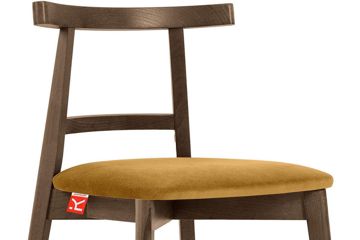 ESSTISCHSTÜHLE LILIO 2 St Vintage, Gelb / Lefkas-Eiche - Eichefarben/Gelb, Holz/Textil (47/76/45cm) - KONSIMO®