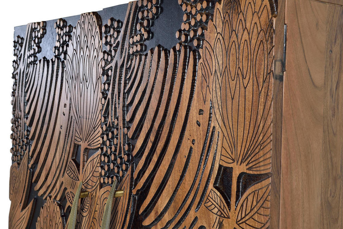 BÜCHERREGAL aus Akazienholz - Braun, Holz (100/160/40cm) - Giner y Colomer