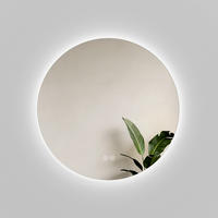 OKRUGLO KUPAONSKO OGLEDALO s rasvjetom bez okvira 3 boje svjetla Ø 70 cm - bijela, staklo (70/3/70cm) - EMKE