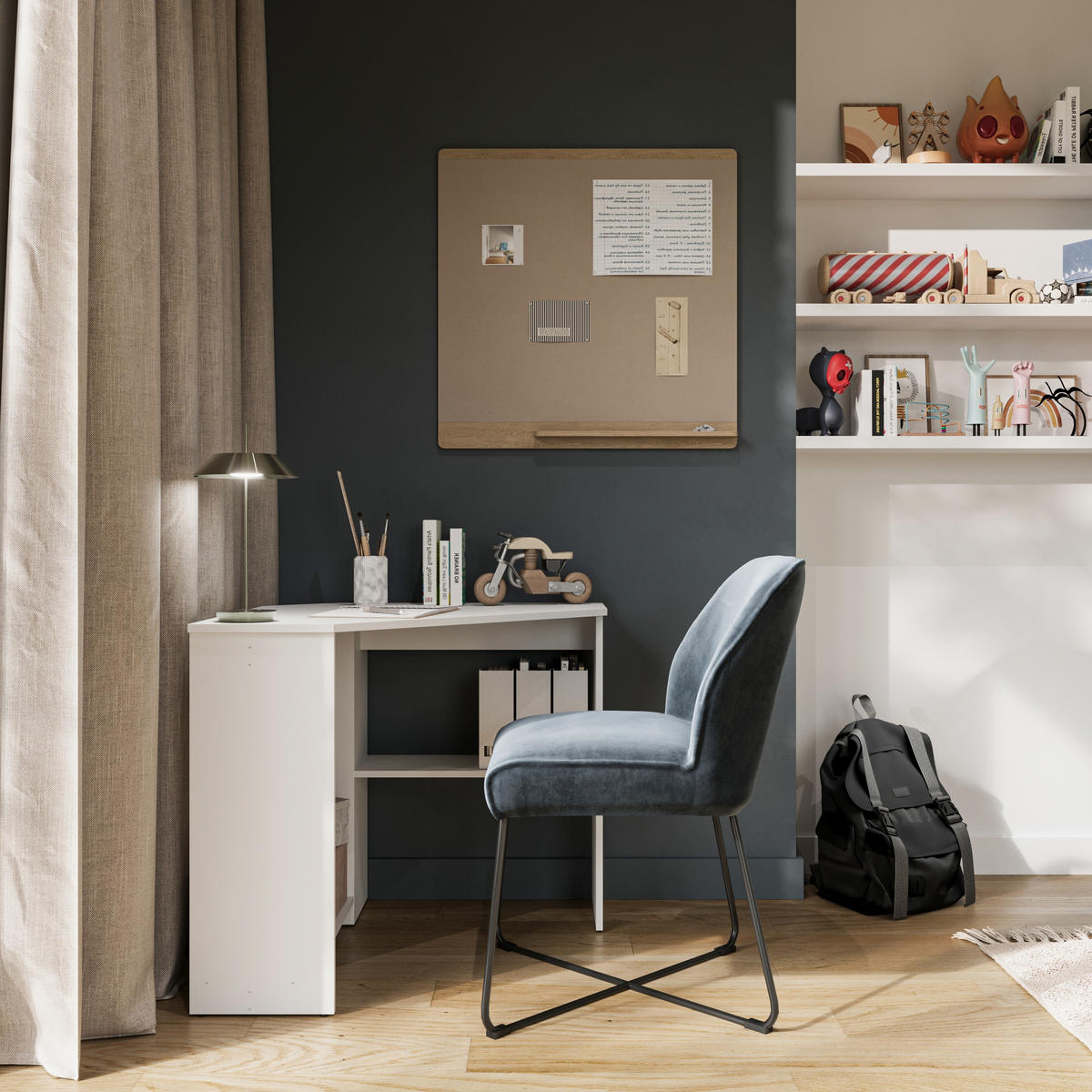 SCHREIBTISCH SPAZIO 80x80x73 cm Bürotisch Computertisch, Weiß - Weiß, Holzwerkstoff (80/80/73cm) - MASSENO