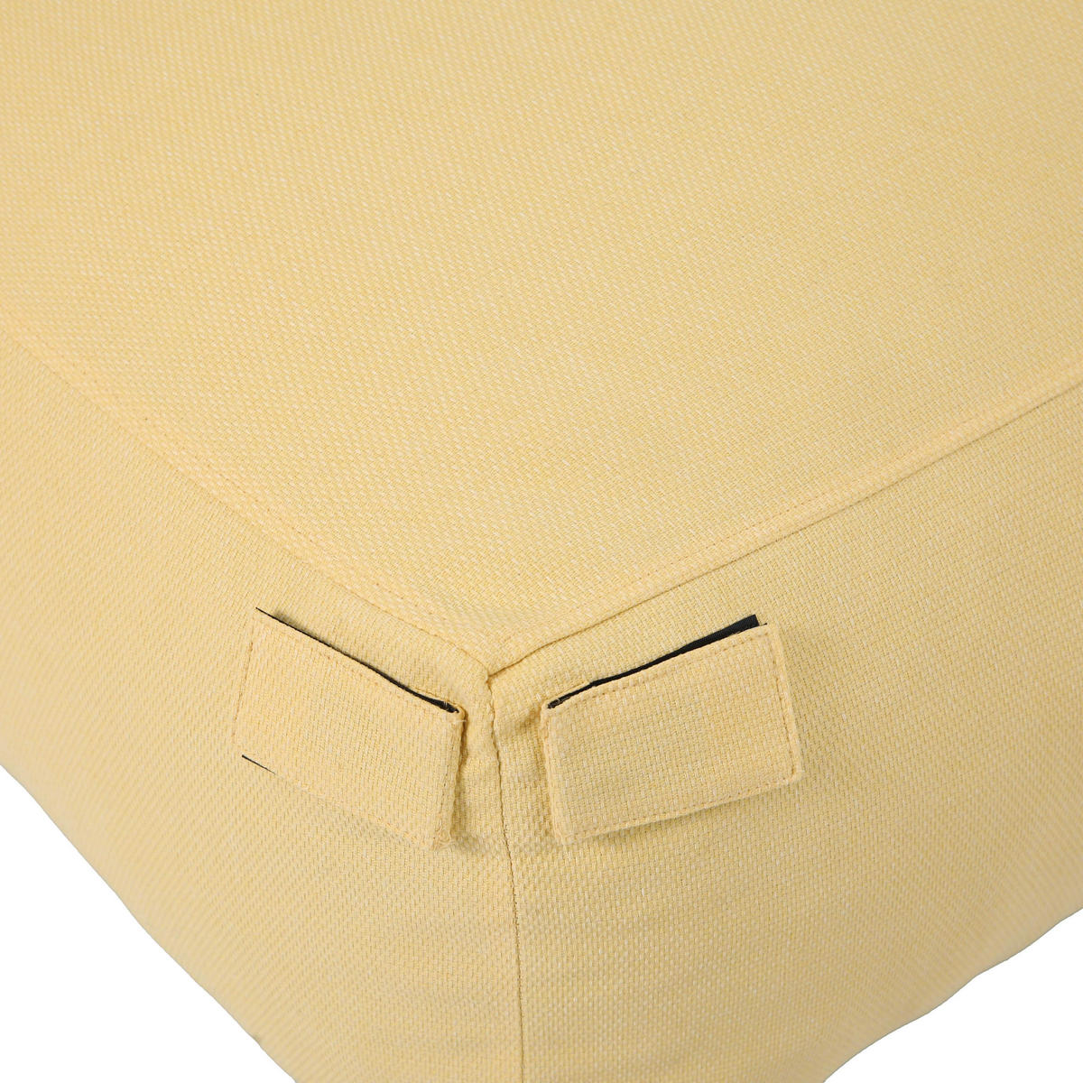 ECKSESSEL, Hellgelb - Gelb, Textil (85/65/85cm) - Oviala