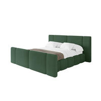 POLSTERBETT mit Bettkasten, Fußteil und Lattenrost, Bett mit Matratze H3/H4 - NILO-Z 180x200 Grün - Grün, Holzwerkstoff/Textil (180/200cm) - ALTDECOR