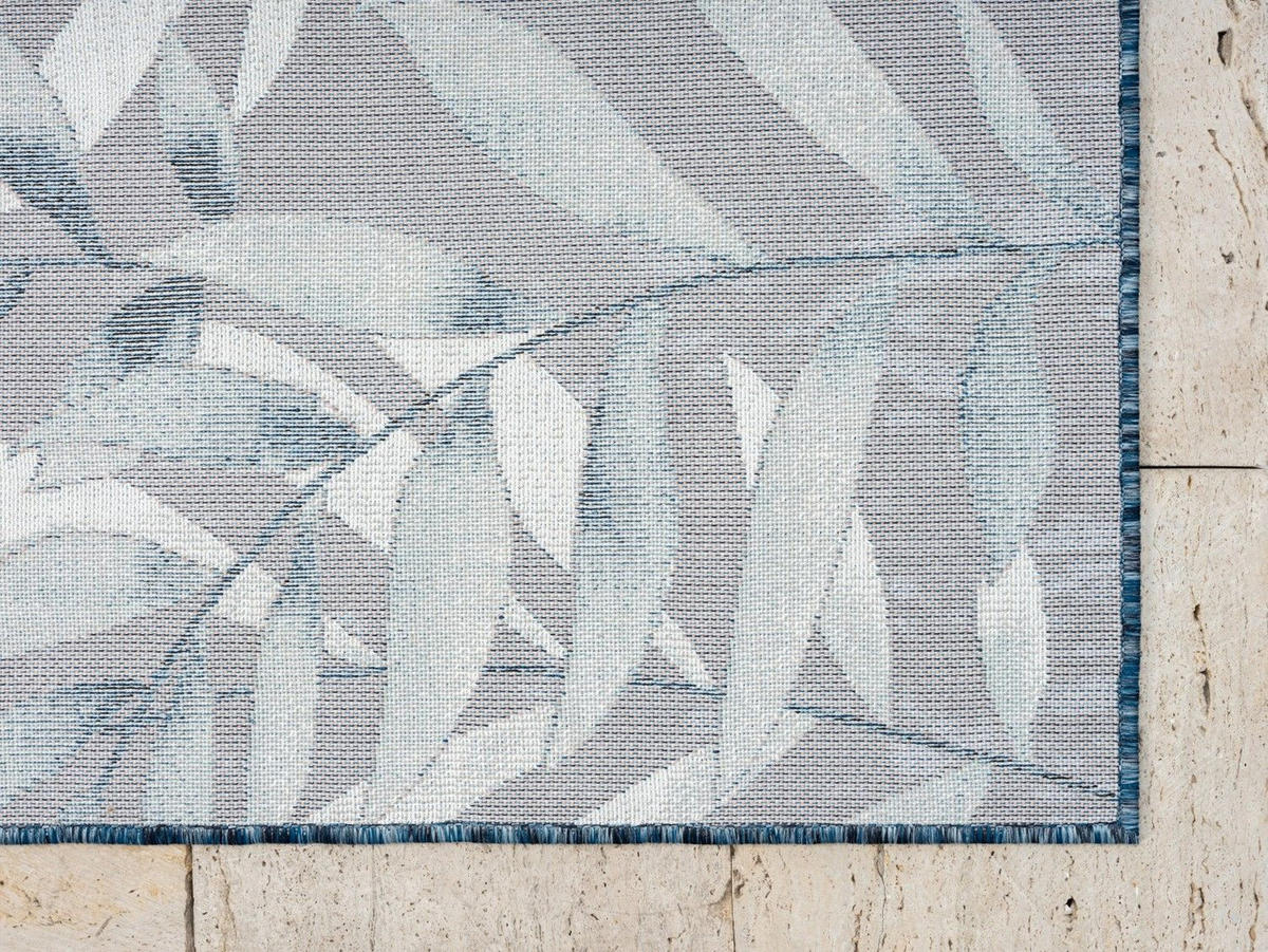 OUTDOORTEPPICH Laurel Dunkelblau,Hellgrau,Anthrazit 80/150 cm - Dunkelblau, Textil (80/150cm) - My-Rug