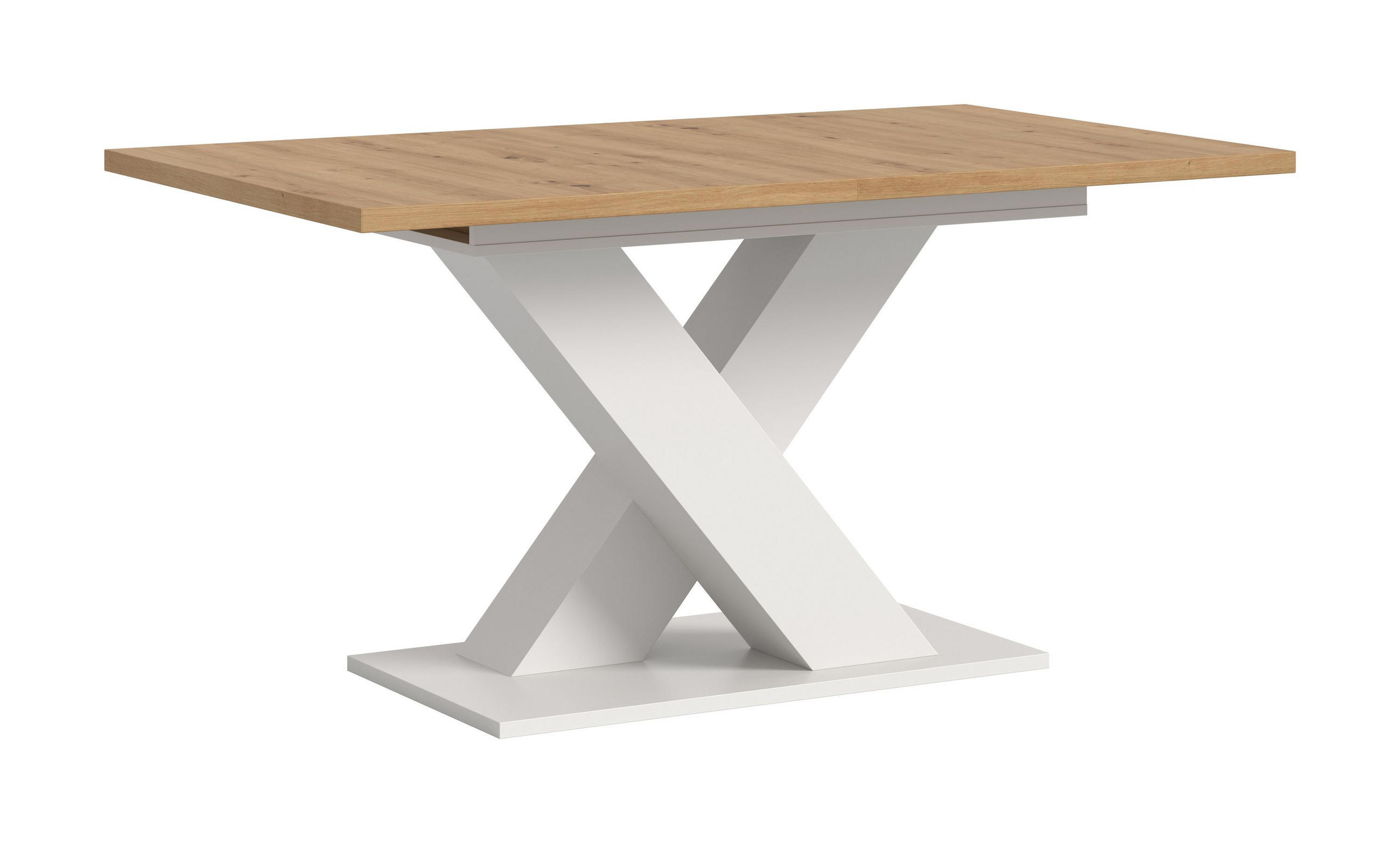 ESSTISCH MOTION (B/H/T: ca. 150/76/90 cm) in Weiß/Artisan Oak Nachbildung - Weiß, Holzwerkstoff (90/150/76cm)