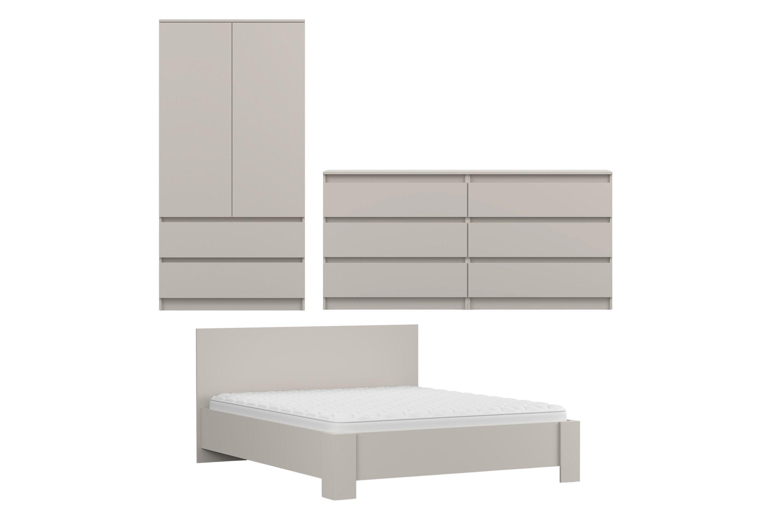 JUGENDZIMMER-SET SIMO H 4-teilig in Kaschmir - Kaschmir, Holzwerkstoff (439/180/207cm) - Deine Möbel 24