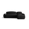 ECKSOFA mit Schlaffunktion LUCAS Quelle 100 Rechts - Schwarz, Textil (240/145cm) - Bedante