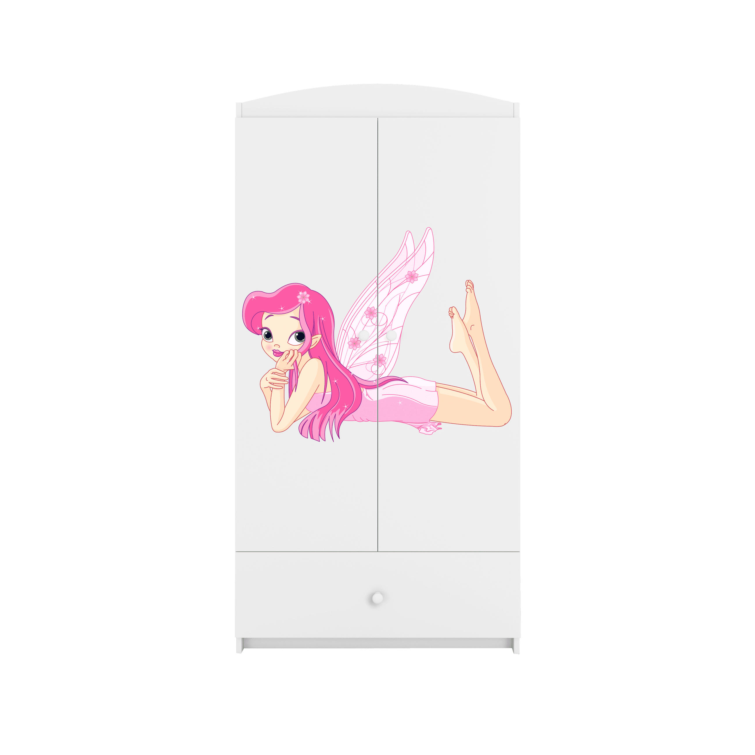 KINDERKLEIDERSCHRANK Elfe II - Weiß, Holzwerkstoff (90/175/52cm) - RAUMHIRSCH FURNITURE
