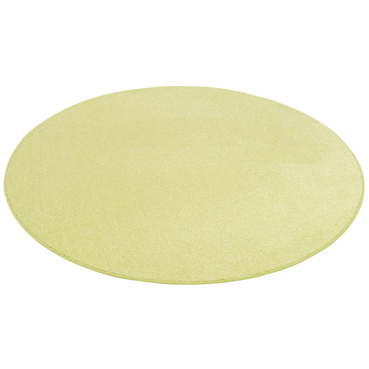HOCHFLOR VELOURS TEPPICH LUNA RUND - Limette, Textil (133/133cm) - Snapstyle