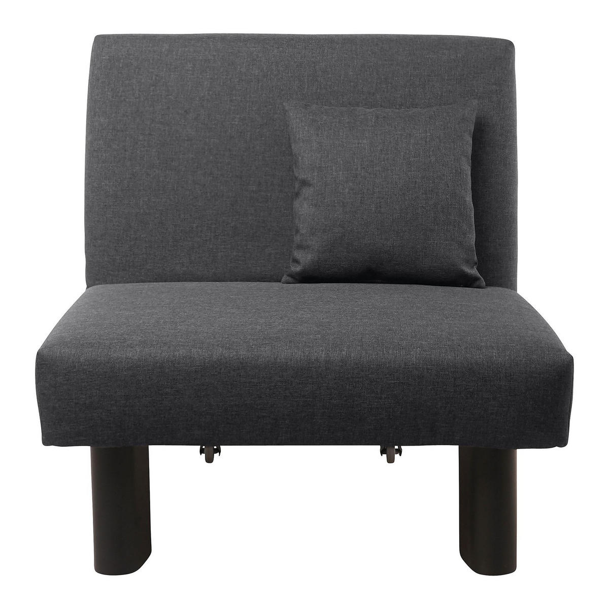 FALTSESSEL Kalomira Bezug Flachgewebe Metall schwarz / graphit - Grau, Kunststoff (100/85/85cm) - 58aufmkessel