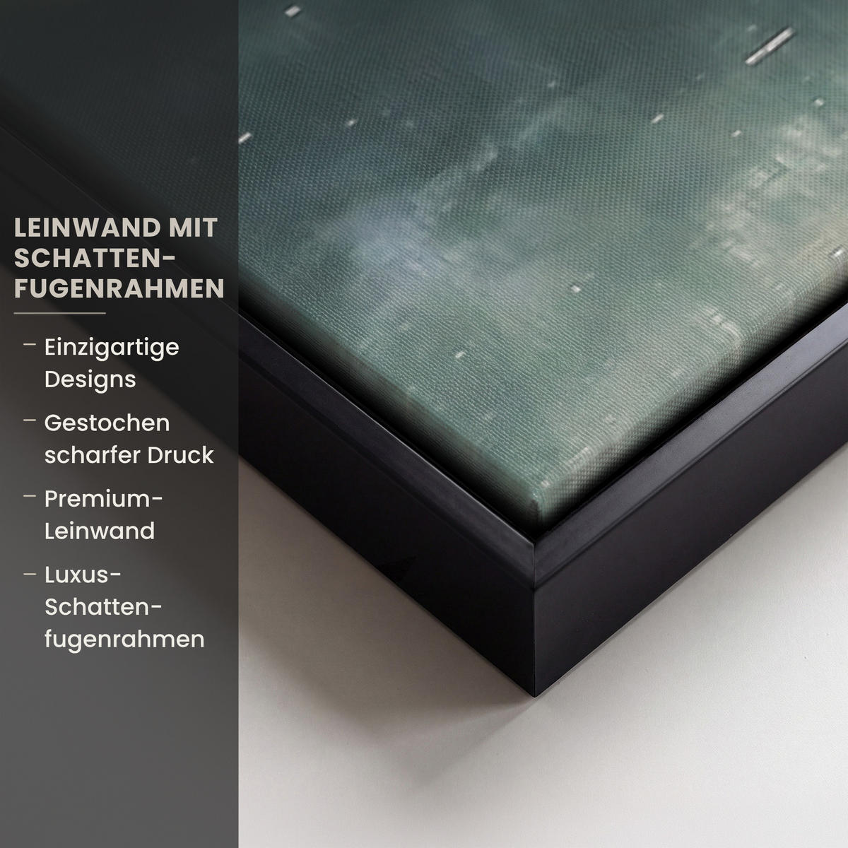 LEINWAND Bilder mit Rahmen - Natur - Bäume - Berge - See - Wasser - 150x100 - Hellgrün, Textil (150/100cm) - MuchoWow