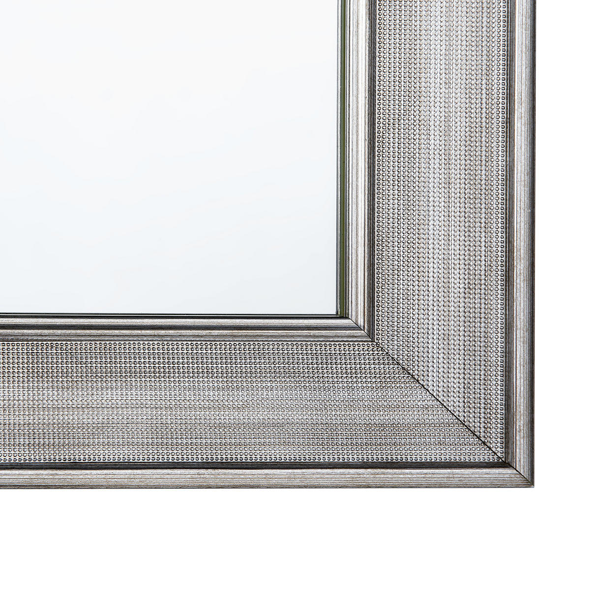 FALITÜKÖR ezüst téglalap alakú 61/91 cm Bubry - ezüst, műanyag (61/91/3cm) - Beliani