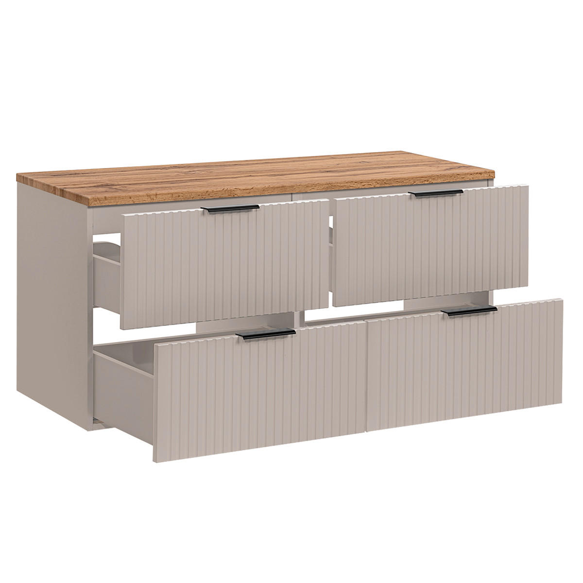 WASCHTISCHUNTERSCHRANK 120.8cm Adriel Beige - Beige, Holzwerkstoff (120.8/59/46cm) - Petits-meubles
