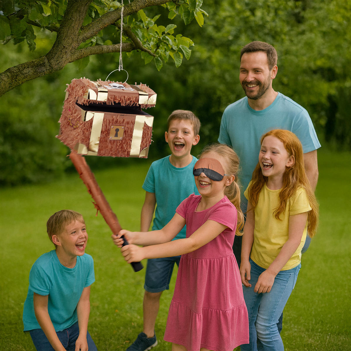 PINATA - Braun, Papier/Wellpappe (30/27/23cm) - Relaxdays