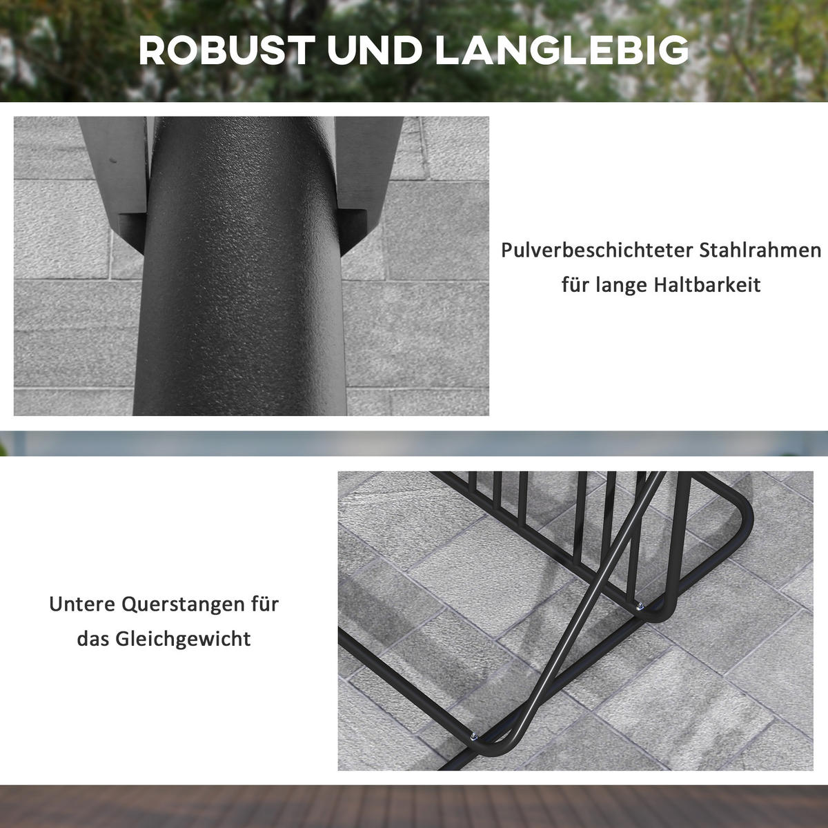 FAHRRADSTÄNDER für 4 Fahrräder Radständer Mehrfachständer beidseitig - Schwarz, Metall (92/130/102cm)