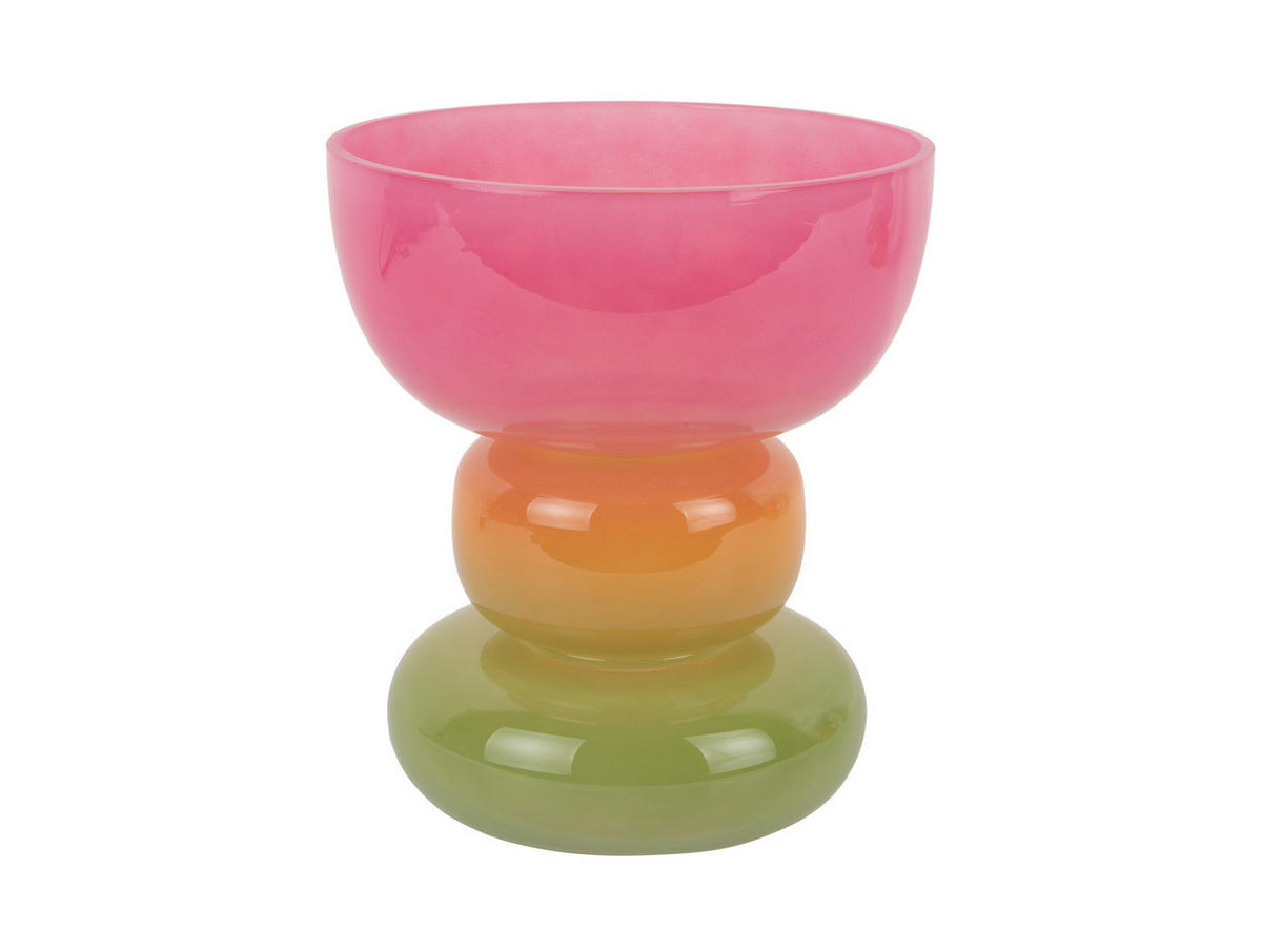 VASE Funky Vibes Wide 18/18/20 cm - Multicolor, Glas (18/20cm) - Present Time