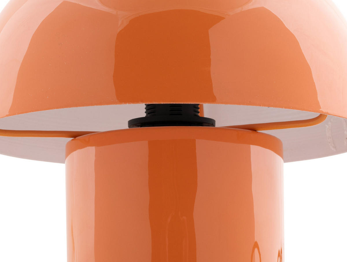 TISCHLAMPE Fat Mushroom 20/20/20 cm - Orange, Metall (20/20/20cm) - Leitmotiv