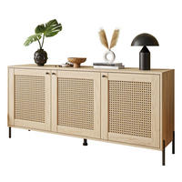 KOMMODE VIENNA 3D mit Wiener Geflechtimitation / Puccini Eiche - Eichefarben, Holzwerkstoff (154/79/40cm) - Lookway