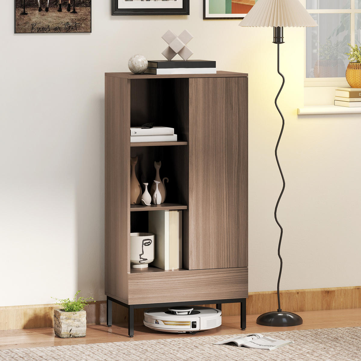 SIDEBOARD Grau, 60/34/121 cm - Grau, Holz (60/121/34cm) - PANGIVO