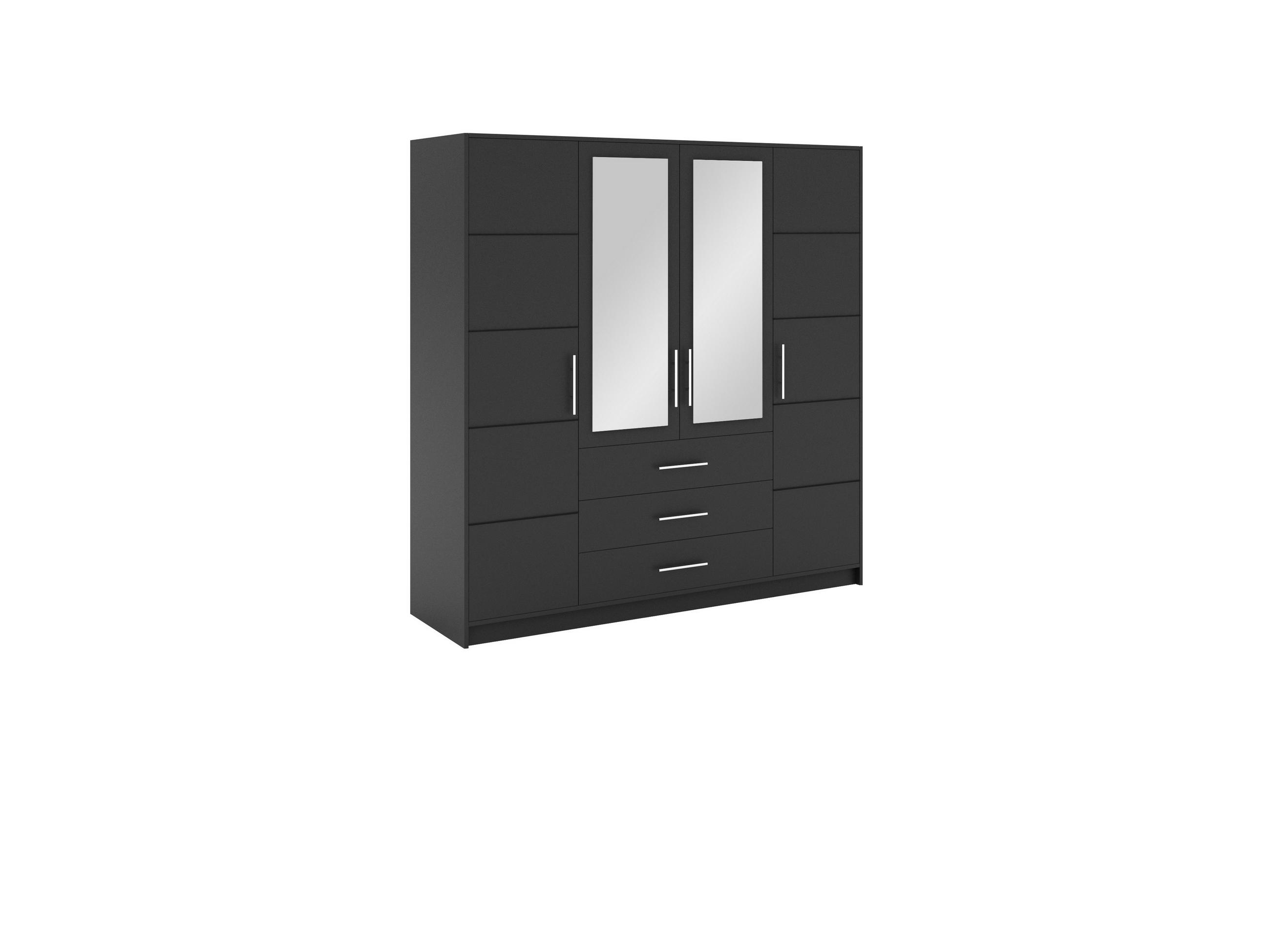 Masseno Drehtürenschrank Graphit 196x200x57.5 cm