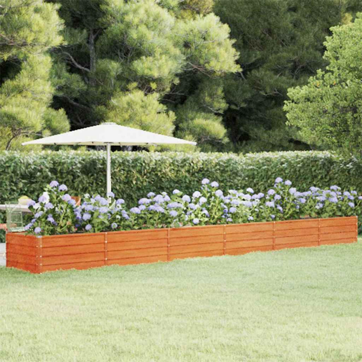 HOCHBEET Rostig 600/80/45 Cm Cortenstahl - Rostfarben, Metall (80/45/600cm) - vidaXL