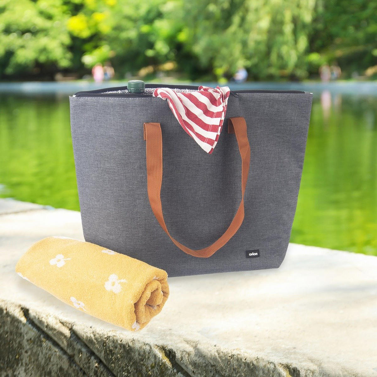 THERMOTASCHE Termo-Shopper 7 l Grau - Grau, Textil (11/35/44cm) - Orion 