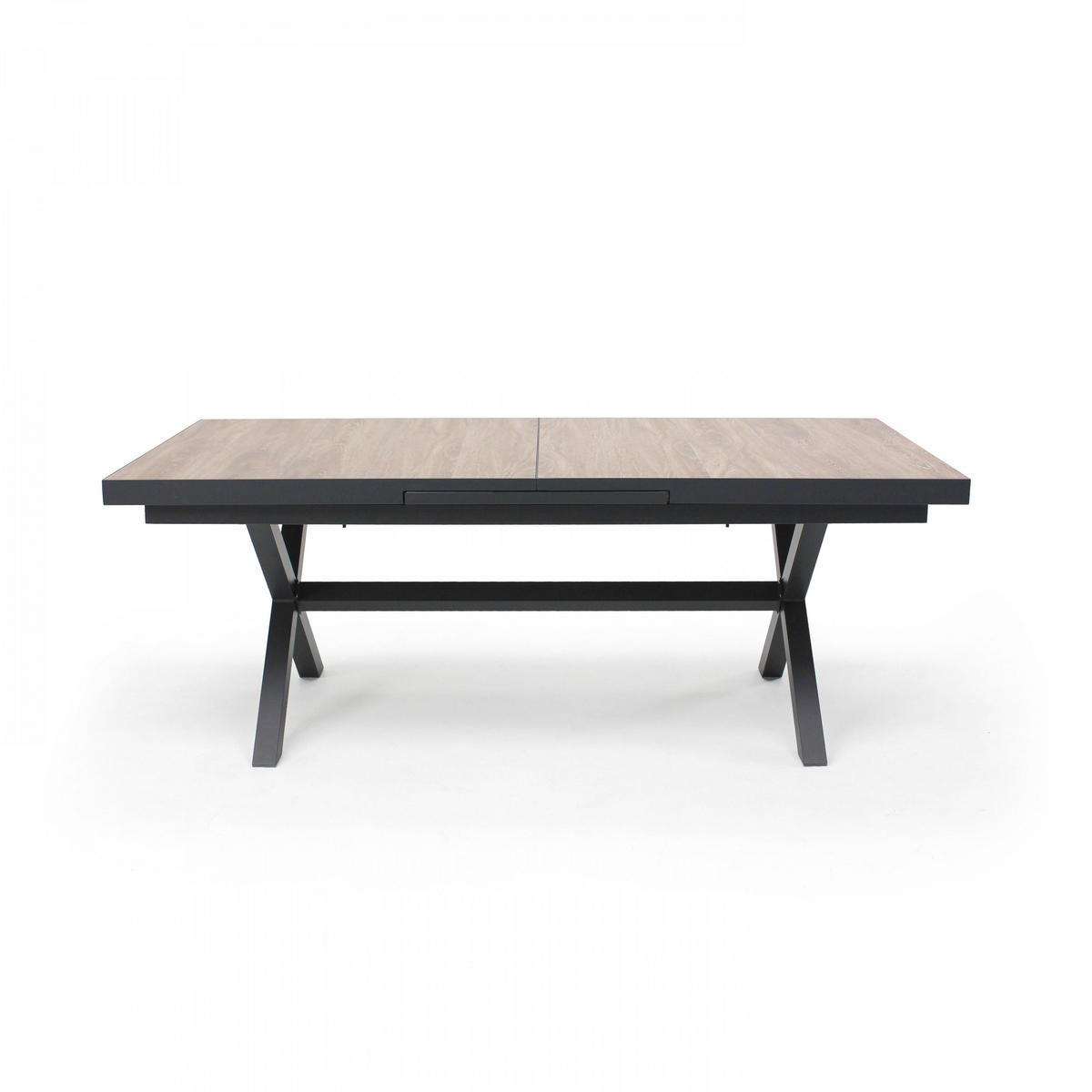 GARTENTISCH ., Braun/Grau - Braun, Metall (260/100/75cm) - Oviala