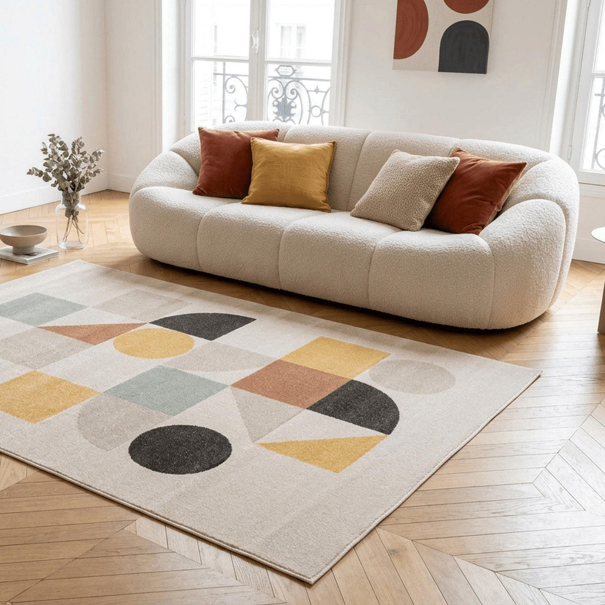 TEPPICH flexibel weich pflegeleicht mehrfarbig - Multicolor, Textil (135/190cm) - AFK Living