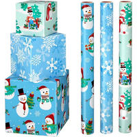 GESCHENKPAPIER 3 Rollen Set Weihnachten Kinder Blau - Multicolor, Papier (43/1/3000cm)