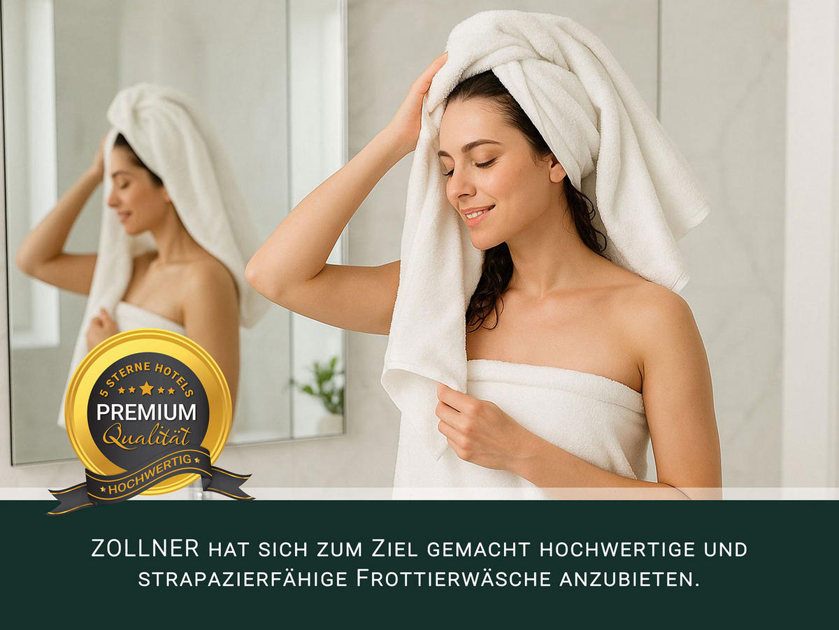 DUSCHTÜCHER, 3er-Set, 70x140 cm, 100% Baumwolle, Weiß - Weiß, Textil (70/140cm) - Zollner