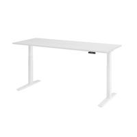 SCHREIBTISCH elektrisch XMKA 80/200/74 cm in Weiß/Weiß - Weiß, Holzwerkstoff (80/200/74cm) - bümö