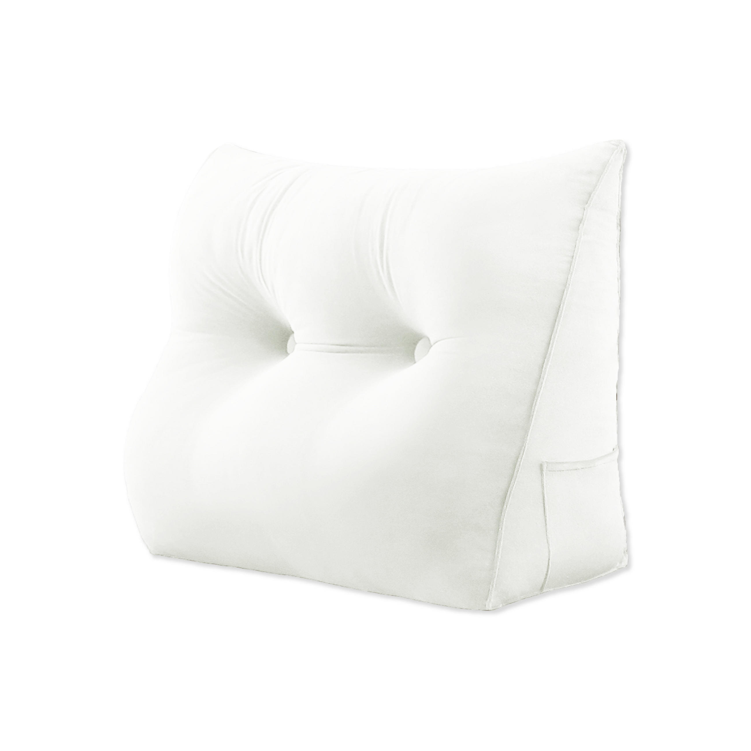 RÜCKENKISSEN für Bett Samt 80 cm - Weiß, Textil (50/80cm) - Vercart