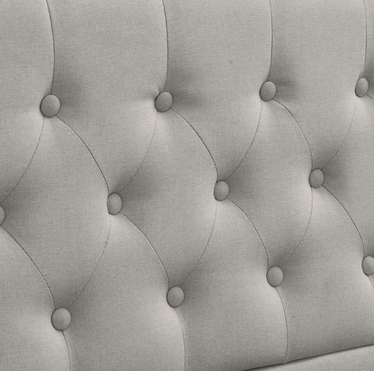 POLSTERBETT 140/200 cm Grau aus Baumwolle-Leinen mit Bettkasten - Grau, Textil (140/200cm) - OKMYHOME