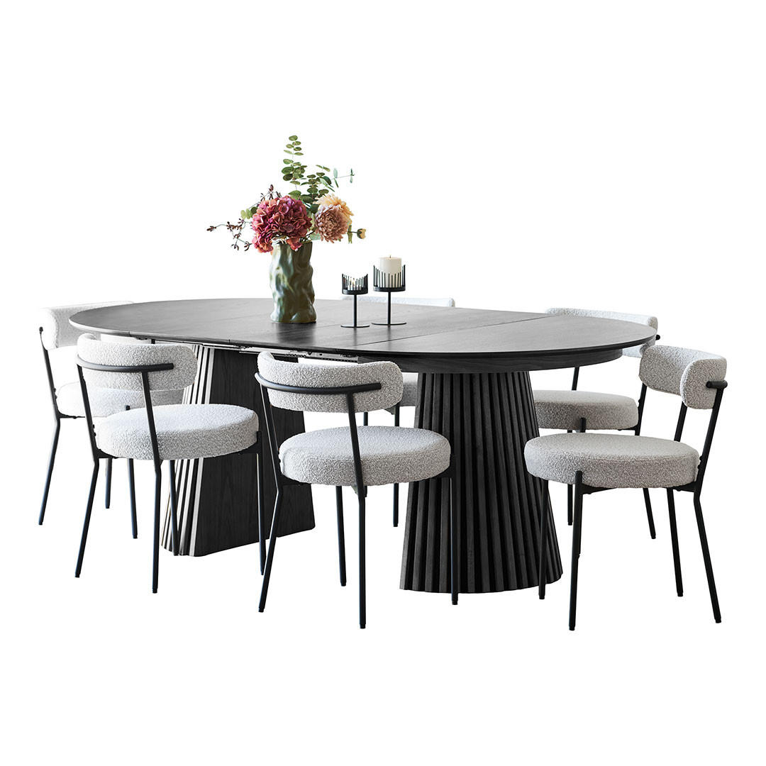 ebuy24 Tischgruppe Schwarz, Weiß 120x75x120 cm