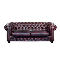 SOFA ohne Schlafmöglichkeit - 3 Personen - Leder - Bordeaux - - Bordeaux, Leder (201/73/96cm) - Vente-Unique