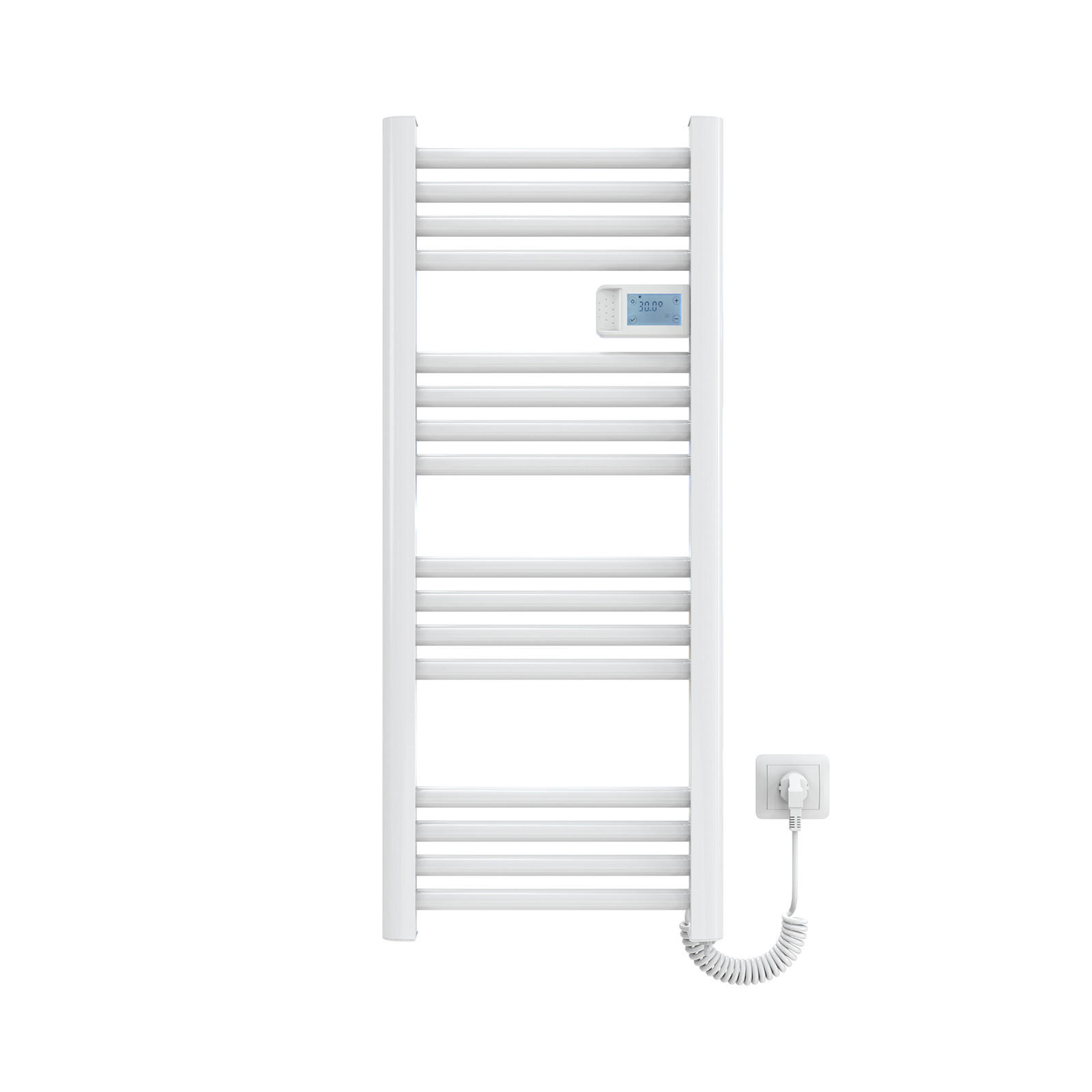 HEIZKÖRPER Elektrisch Handtuchhalter Weiß 96/40/4,3 cm - Weiß, Metall (40/96/4.3cm) - EMKE
