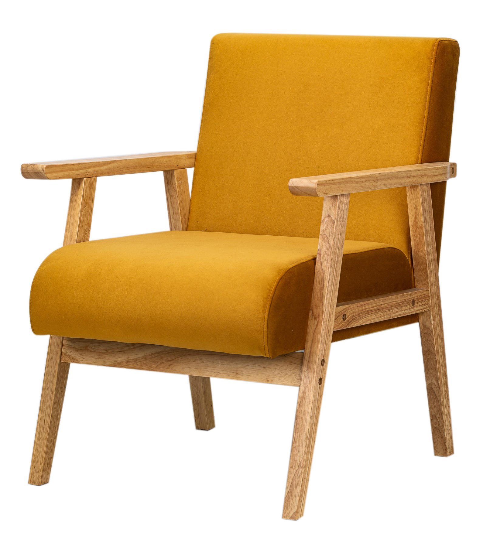 SESSEL Holz Gelb - Gelb, Holz (70/60/76cm) - Nordlys
