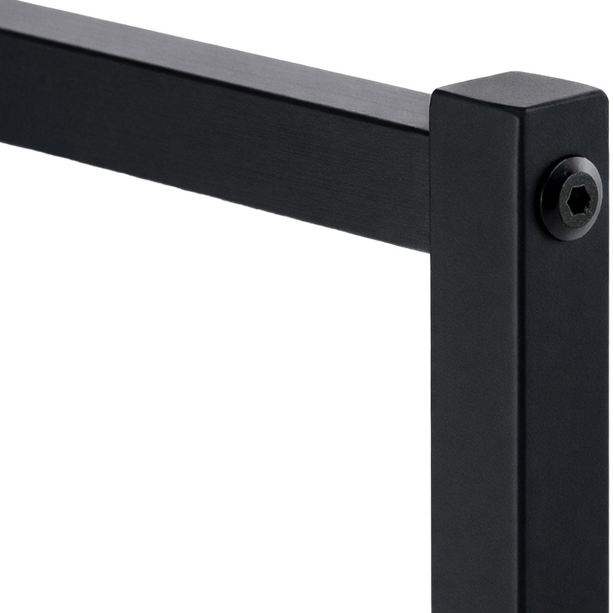KLEIDERSTÄNDER Paul 120x38x120cm Metall Schwarz Kleiderstange - Schwarz, Metall (120/120/38cm) - DELUKE