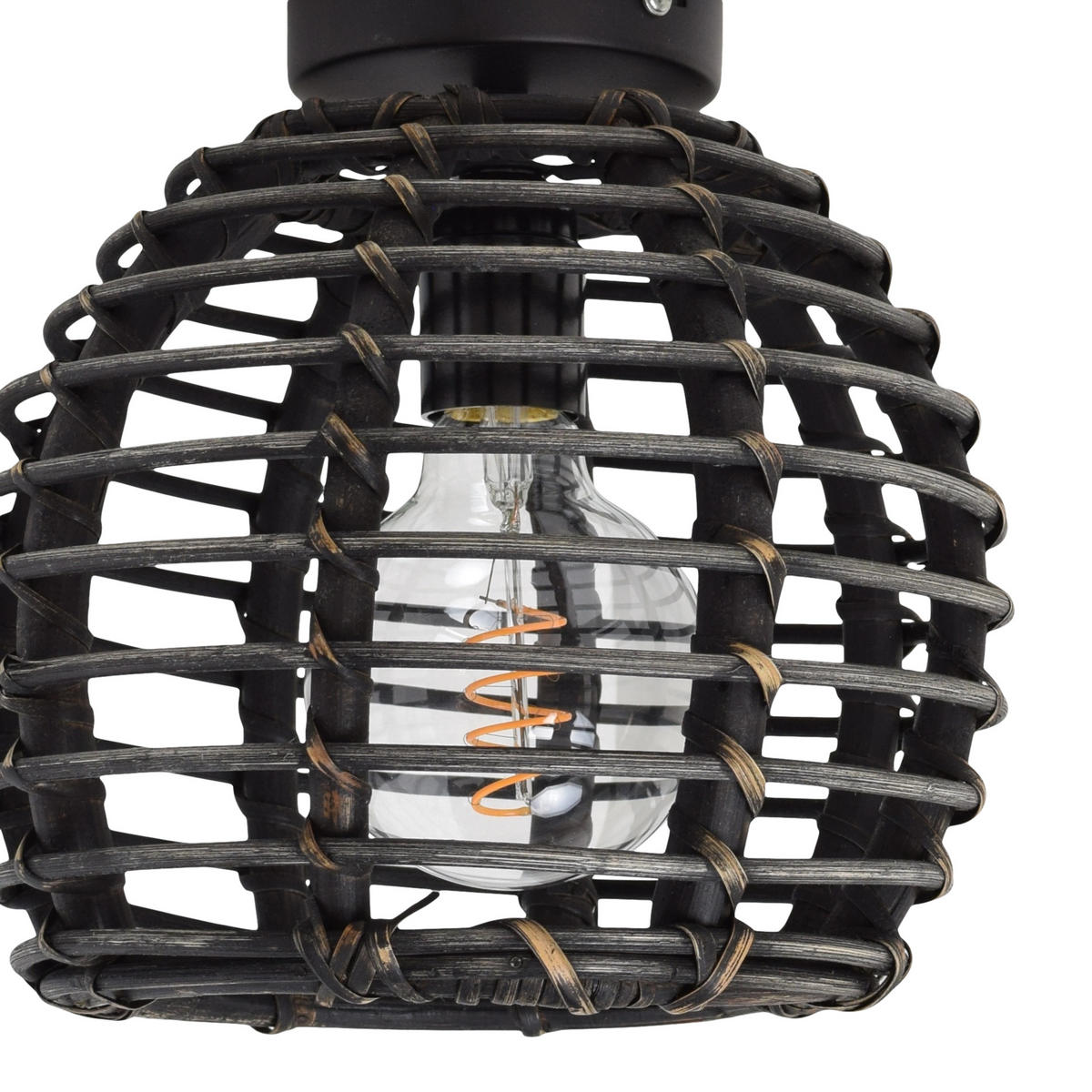 DECKENLEUCHTEN Bamo Schwarz - Schwarz, Metall (25/25/24cm) - Urban Interiors
