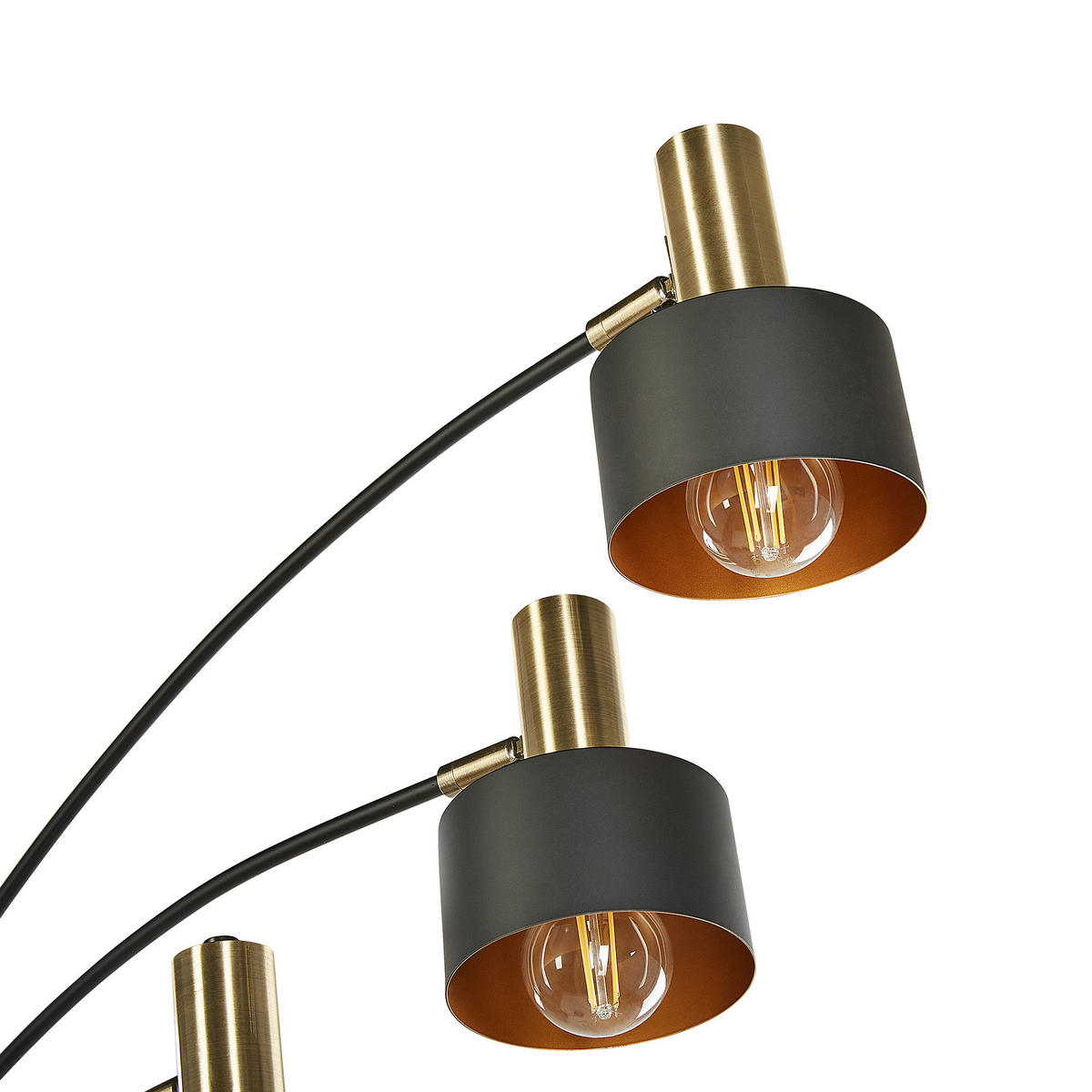 STEHLAMPE Anbesa 35/110/210 cm - Schwarz, Metall (35/110/210cm) - Beliani