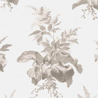 VLIESTAPETE Narberth Taubengrau | Beige Grau | Blumen | 10mx52cm - Grau, Papier/Kunststoff (52/1000cm) - Graham & Brown