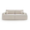 SOFA 260/106/81 Aurio Bouclé-Stoff Creme - Creme, Kunststoff/Textil (260/81/106cm) - Graingold