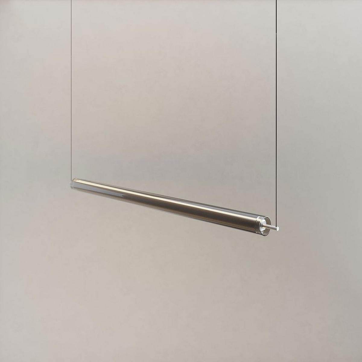 LED-HÄNGELAMPE Ranya Schwarz/Klar 160cm - Klar/Schwarz, Glas (160/7/7cm) - s.luce