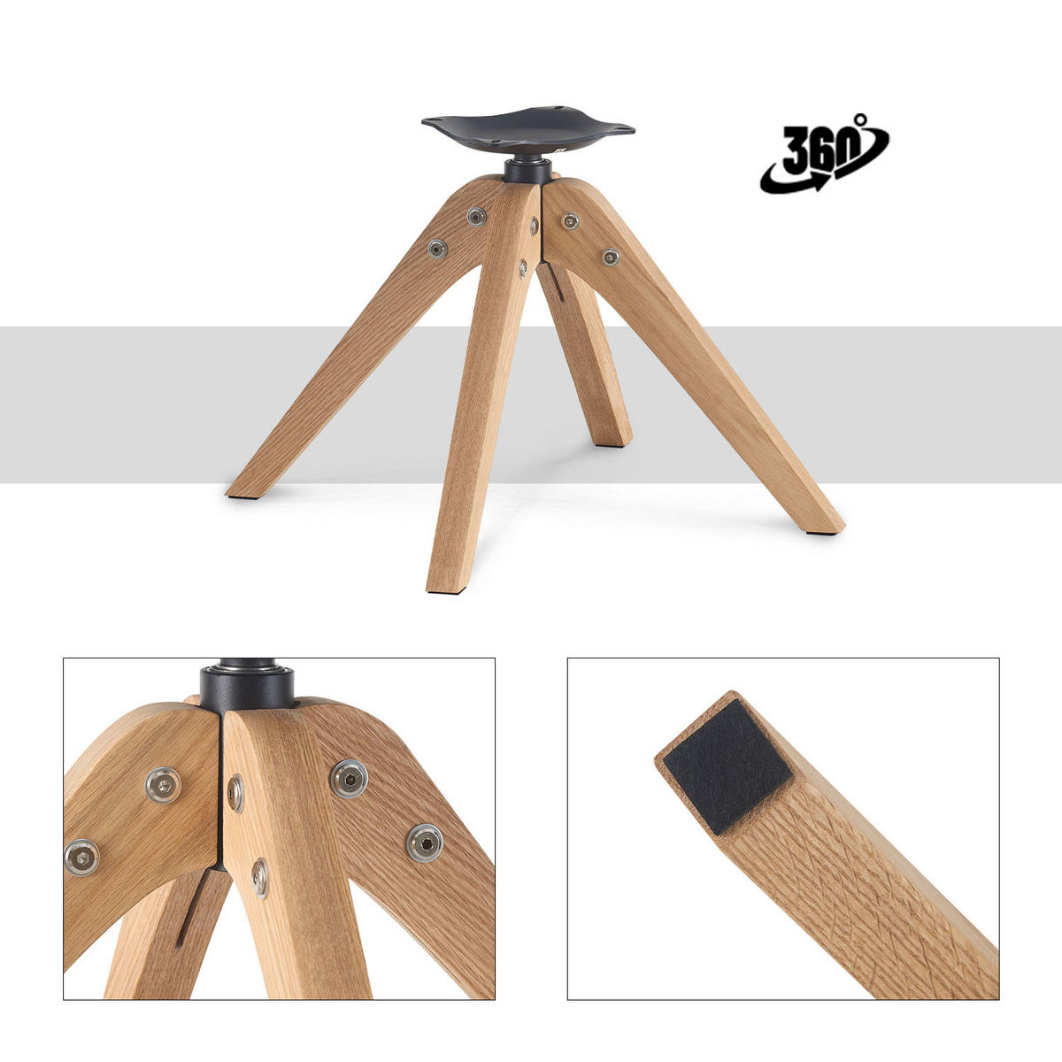 ESSZIMMERSTUHL THOMAS-LINA 2er-Set 360°drehbar - Dunkelgrün, Holz/Textil (61/82/62cm) - DUBI Möbel
