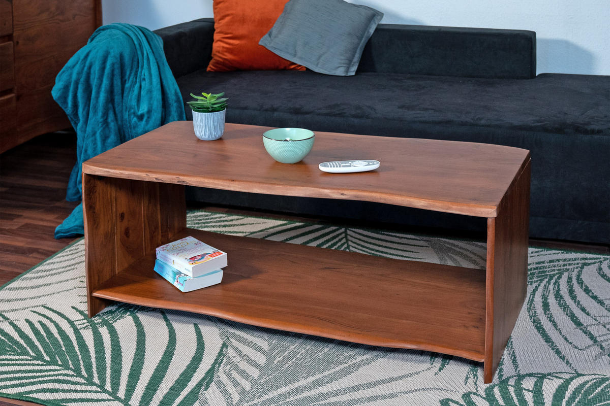 COUCHTISCH ADA - Braun/Naturfarben, Akazienholz/Holz (55/115/45cm) - SAM