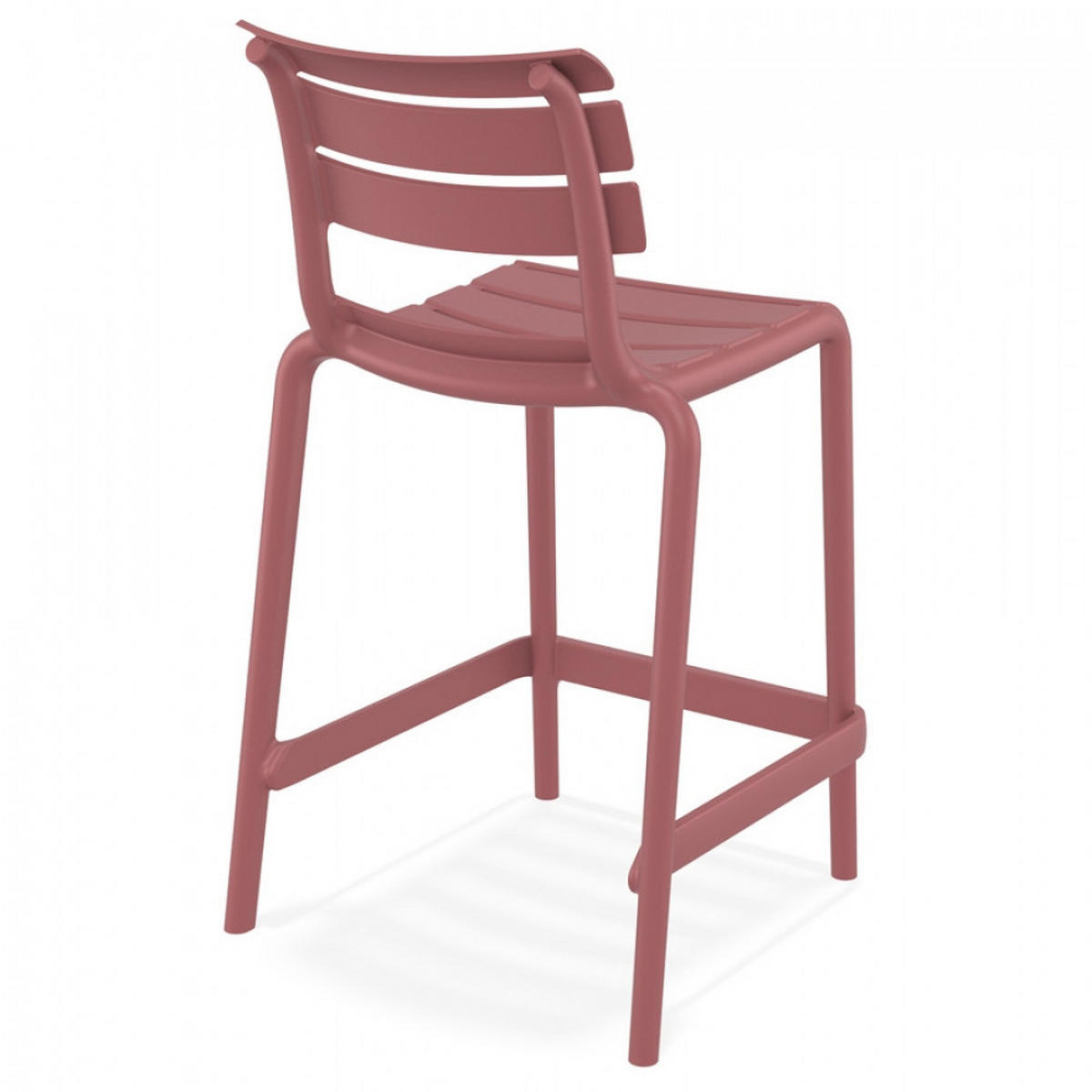BARHOCKER Rot 52x95x55cm - Rot, Kunststoff (52/95/55cm) - AlterEgo