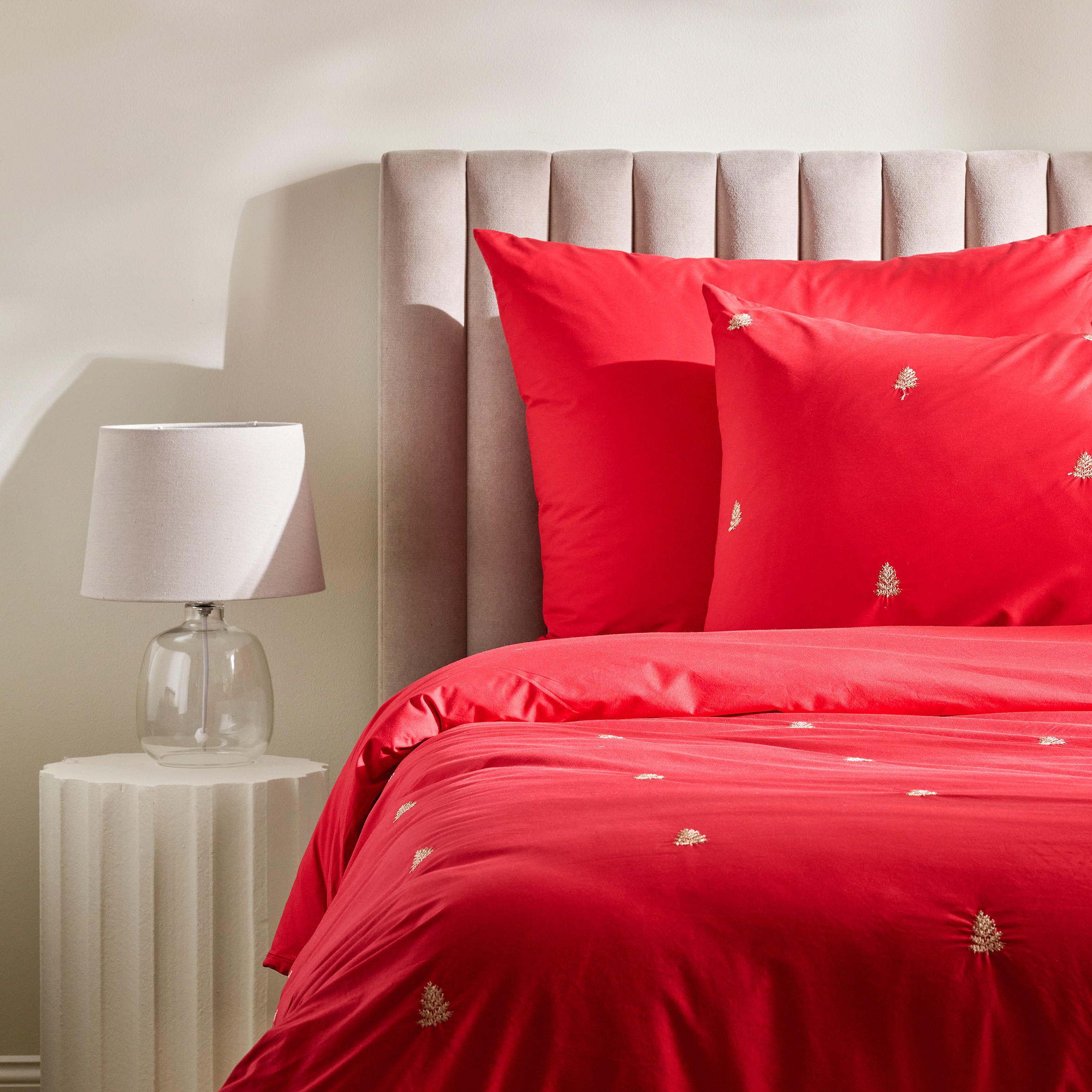 BETTWÄSCHE Baumwoll GENNA, 160x200 cm, Rot, Winter Weihnachten Bettbezug, Weihnachtsdeko, Christmas, Weihnachtsmotiv - Rot, Textil (160/200cm) - home&you