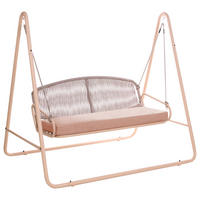 LEAGĂN HOLLYWOOD metal maro Norcia - maro/bej, metal (172/156/119cm) - Beliani