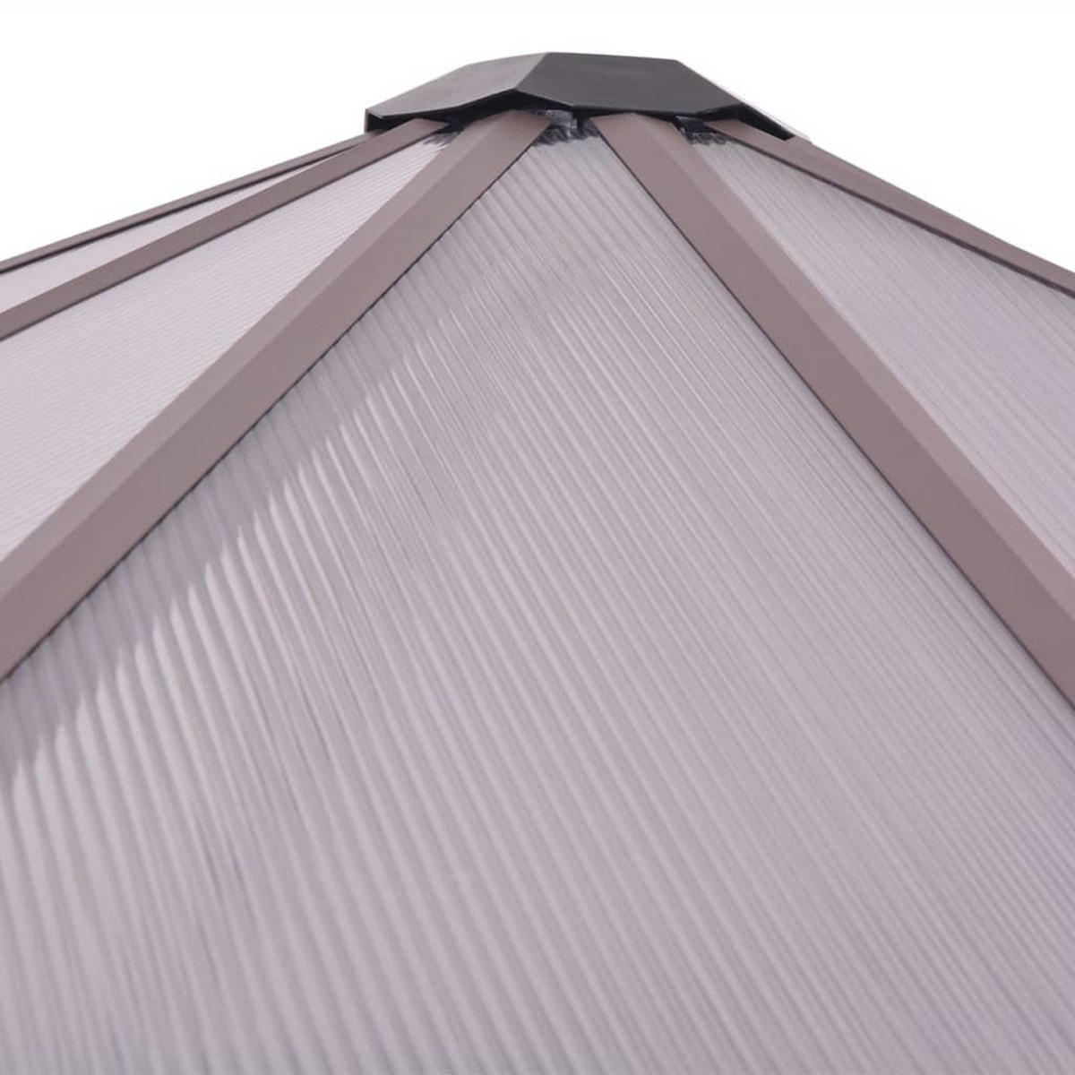GEWÄCHSHAUS Aluminium 240/211/232 Cm - Braun, Kunststoff (210/230/240cm) - vidaXL