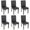 ESSZIMMERSTUHL 6er-Set klassisch und zeitlos 90x43x56cm Sitzhöhe 45cm Kunstleder dunkle Beine Schwarz matt - Schwarz, Kunststoff (43/90/56cm) - CHEFGASTRO